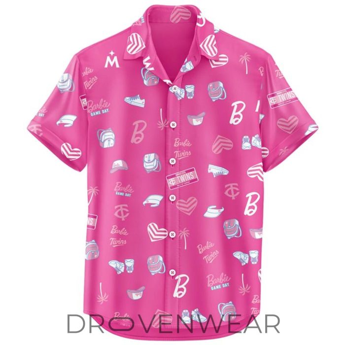 Minnesota Twins Barbie Theme Game Day Tropical Hawaiian Shirt - Image 2
