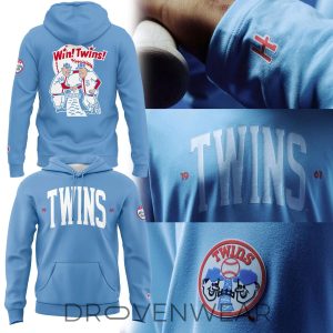 Minnesota Twins Classic 1961 Retro Logo Pullover Hoodie by Drovenwear.com