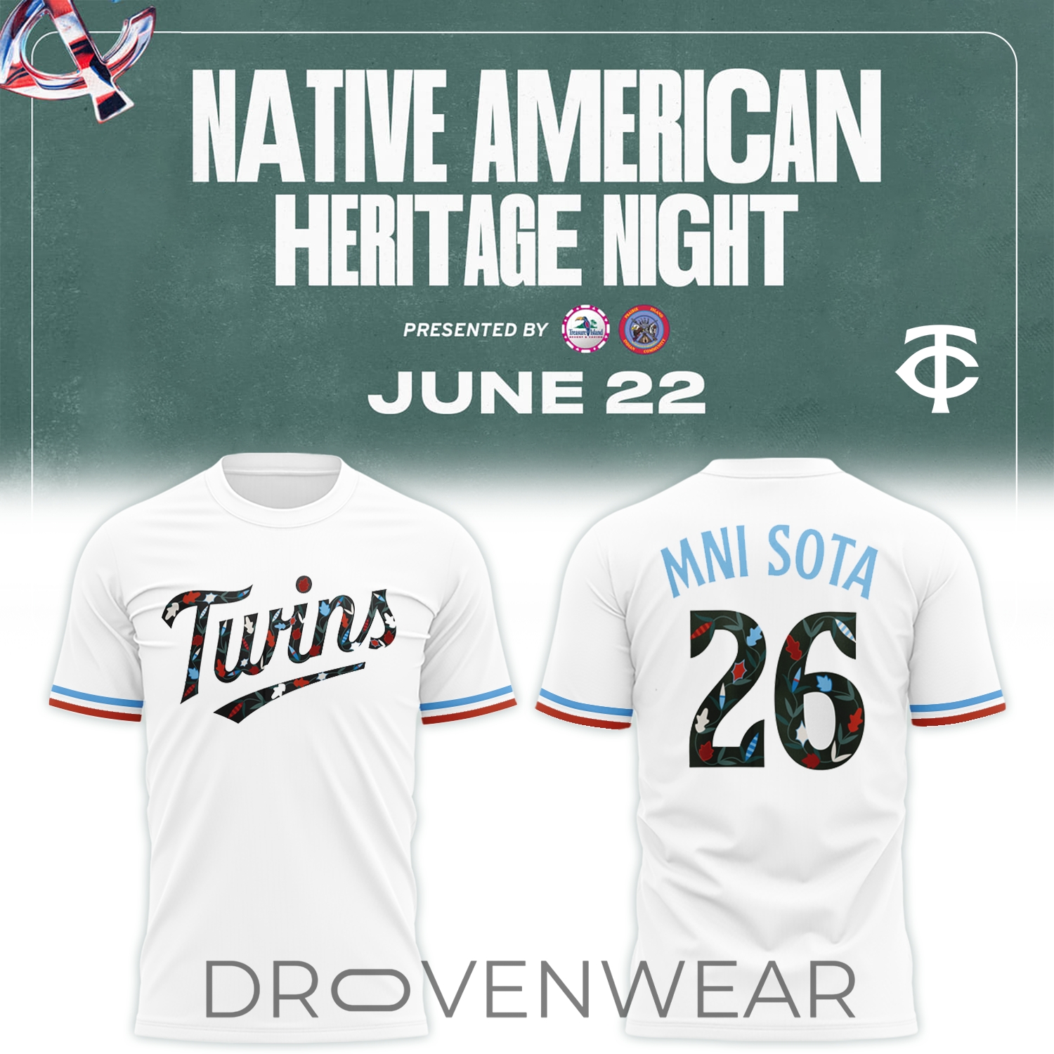 Minnesota Twins Native American Heritage Commemorative T-Shirt 2026 Minnesota Twins Native American Heritage Commemorative T-Shirt 2026