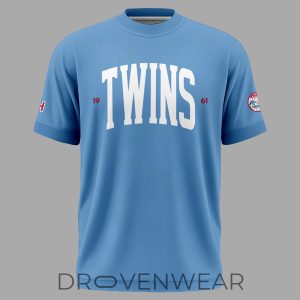 Minnesota Twins Vintage 1961 Team Logo Graphic TShirt by Drovenwear.com