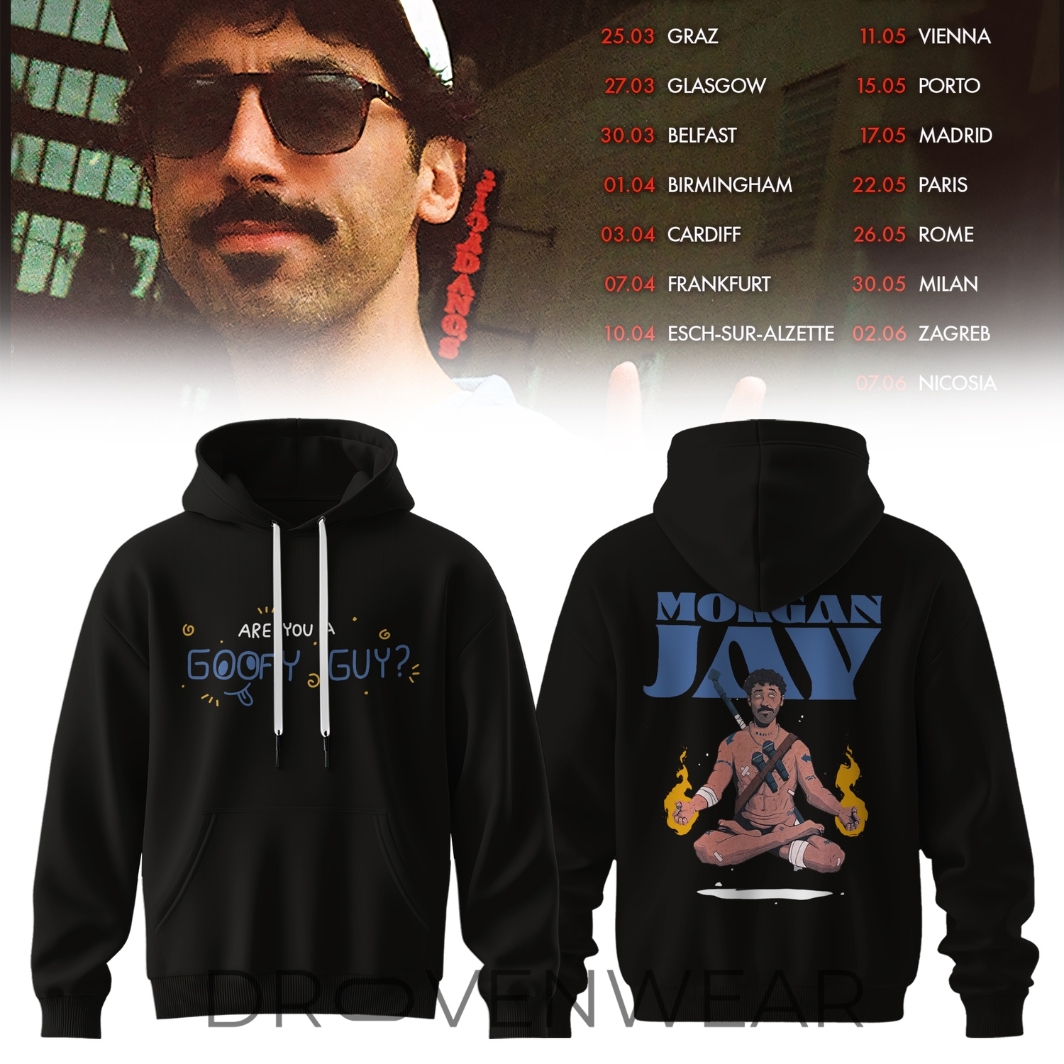Morgan Jay Goofy Guy Graphic Pullover Hoodie Morgan Jay Goofy Guy Graphic Pullover Hoodie