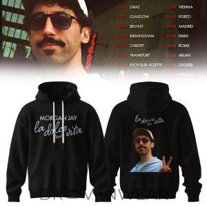 Morgan Jay La Dolce Vita Portrait Art Hoodie by Drovenwear.com