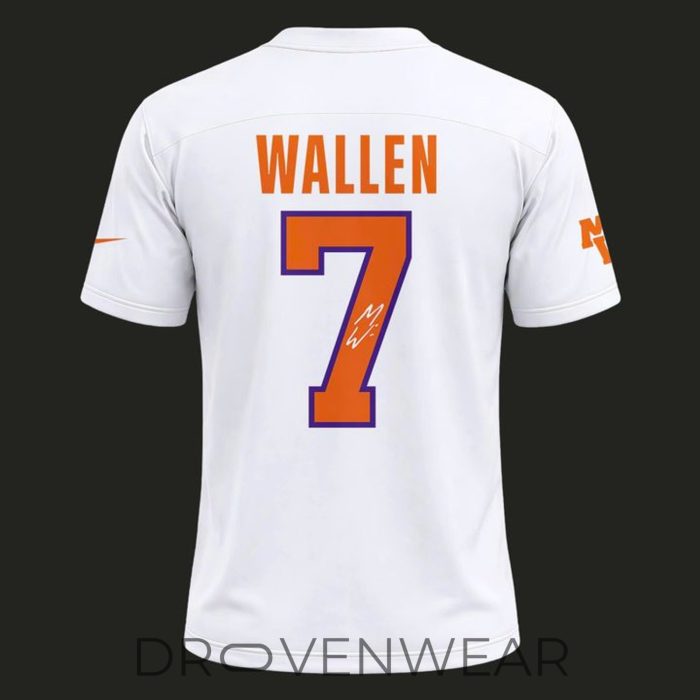 Morgan Wallen x Clemson Tigers 2026 Exclusive White Football Jersey - Image 2