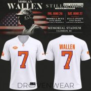 Morgan Wallen x Clemson Tigers 2026 Exclusive White Football Jersey - Image 3