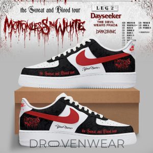 Motionless In White Sweat Blood Tour AF1 Inspired Sneakers by Drovenwear.com