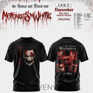 Motionless In White Sweat Blood World Tour 2026 TShirt by Drovenwear.com