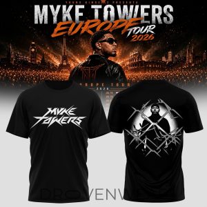 Myke Towers Shadow Crown Tour TShirt by Drovenwear.com