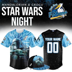 Myrtle Beach Pelicans Mandalorian Star Wars Night Jersey NN by Drovenwear.com
