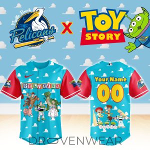 Myrtle Beach Pelicans Toy Story Night Collector Jersey by Drovenwear.com