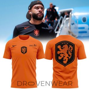 Netherlands FIFA World Cup 2026 Orange WarmUp Fan Shirt by Drovenwear.com