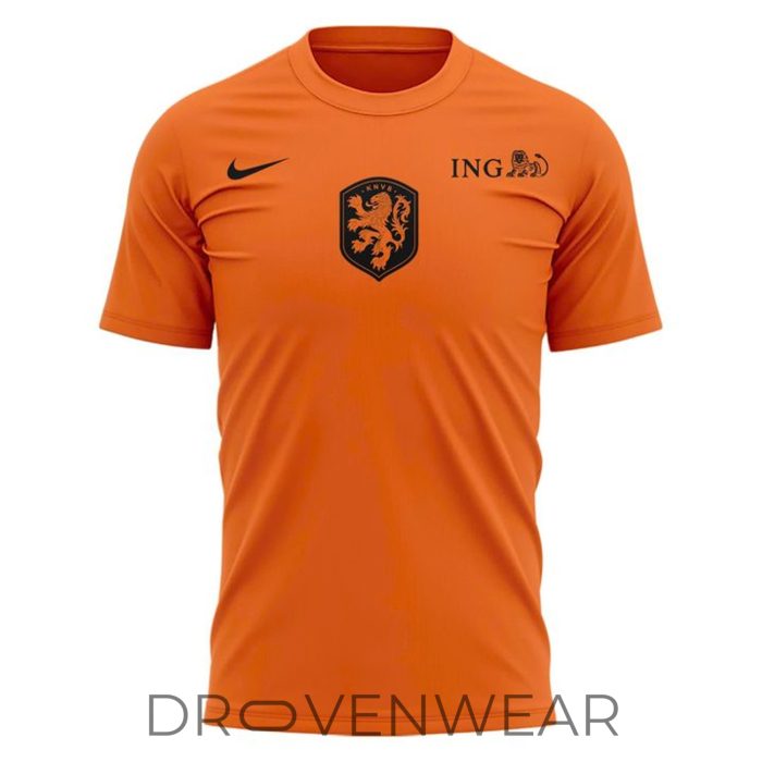 Netherlands FIFA World Cup 2026 Orange Warm-Up Fan Shirt - Image 2