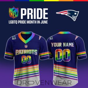 New England Patriots Pride Month Fan Edition Football Jersey by Drovenwear.com
