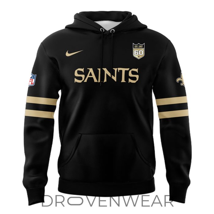 New Orleans Saints Diamond Anniversary Logo Commemorative Hoodie - Image 2