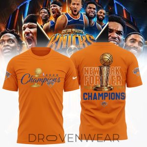 New York Knicks 2026 NBA Finals Champions Orange Fan Shirt by Drovenwear.com