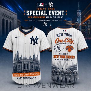 New York Knicks And Yankees Welcome Champions Special Jersey by Drovenwear.com