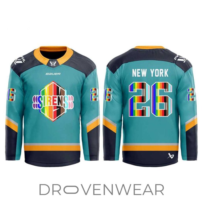 New York Sirens Pride Celebration 2026 Custom Hockey Jersey - Image 2