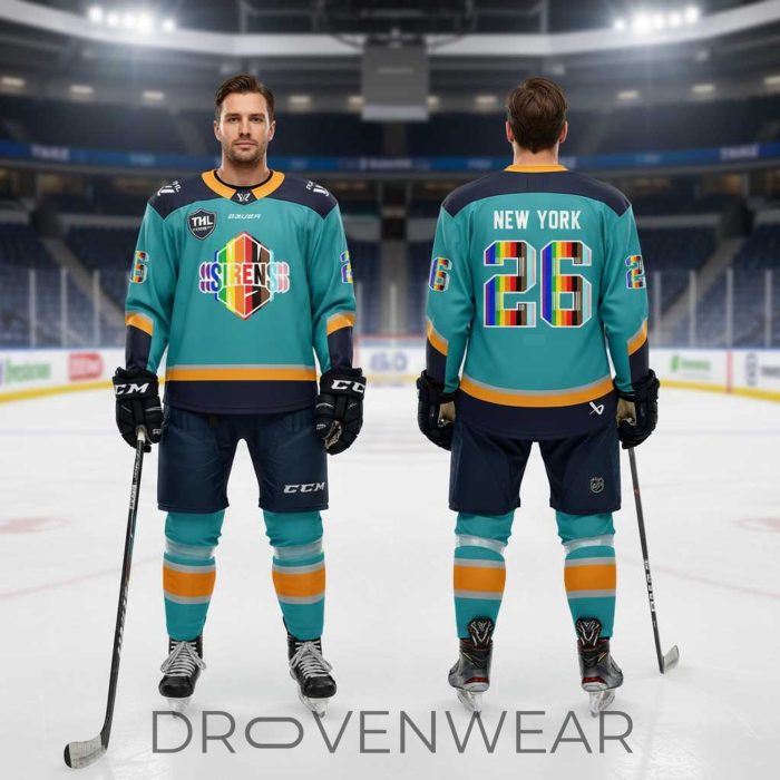 New York Sirens Pride Celebration 2026 Custom Hockey Jersey - Image 3
