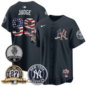 New York Yankees Independence Day USA Vapor Baseball Jersey by Drovenwear.com