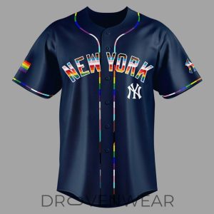New York Yankees Pride Celebration Custom Baseball Jersey by Drovenwear.com