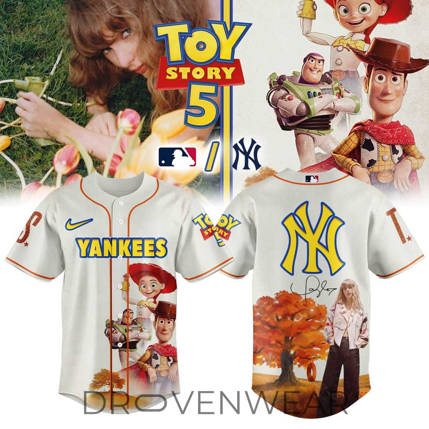 New York Yankees Taylor Swift Toy Story 5 Fan Collection Jersey New York Yankees Taylor Swift Toy Story 5 Fan Collection Jersey