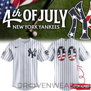New York Yankees USA 250 Fourth of July Home Baseball Jersey by Drovenwear.com