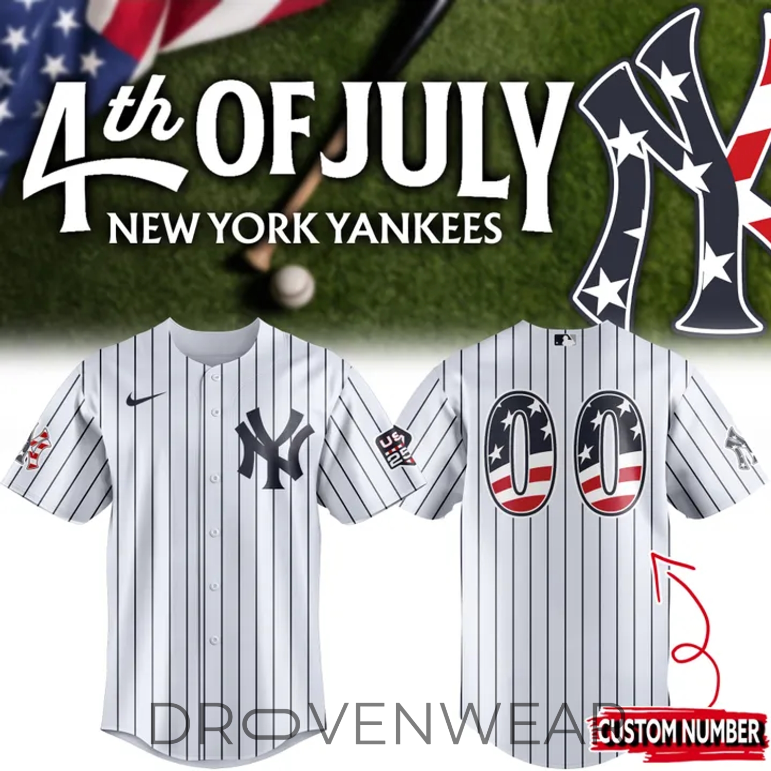 New York Yankees USA 250 Fourth of July Home Baseball Jersey New York Yankees USA 250 Fourth of July Home Baseball Jersey