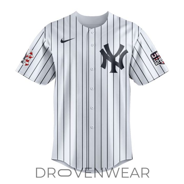 New York Yankees USA 250 Fourth of July Home Baseball Jersey - Image 2