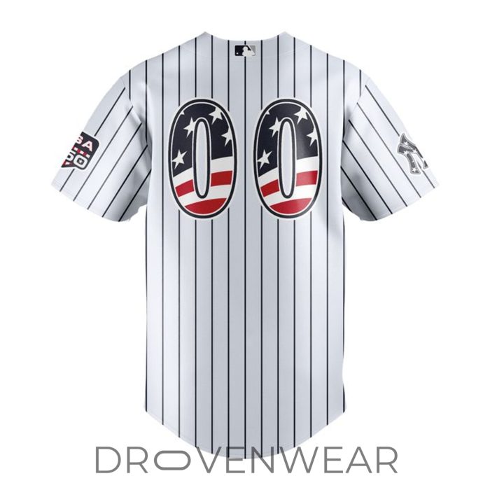 New York Yankees USA 250 Fourth of July Home Baseball Jersey - Image 3