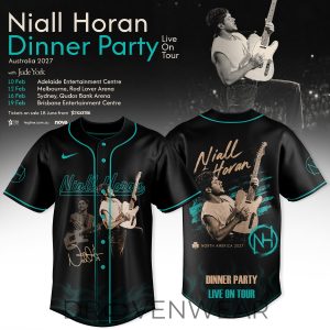 Niall Horan Dinner Party Australia Tour Baseball Jersey by Drovenwear.com