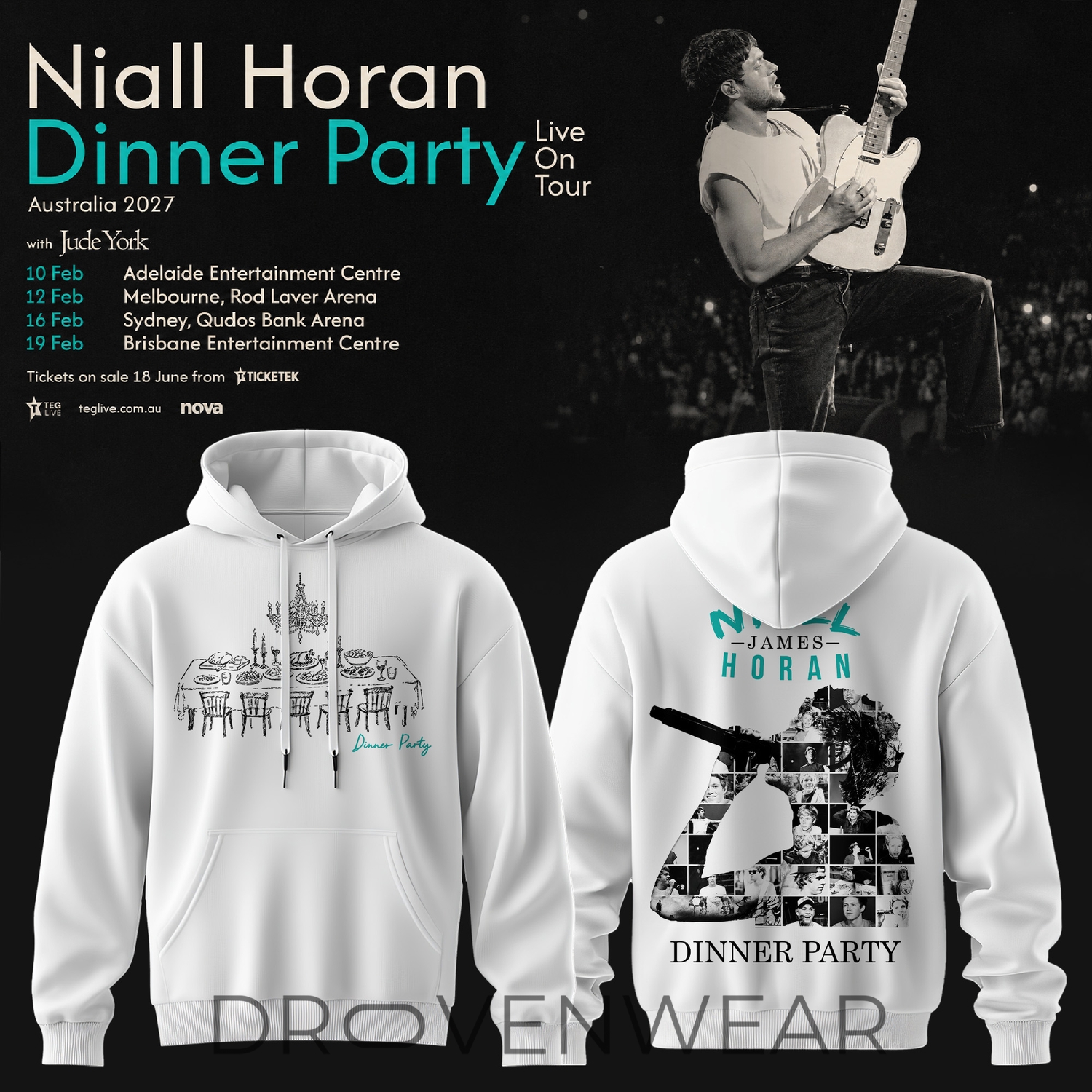 Niall Horan Dinner Party Australia Tour Jersey V4 Niall Horan Dinner Party Australia Tour Jersey V4