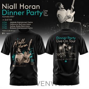 Niall Horan Dinner Party Australia Tour Tee V2 by Drovenwear.com