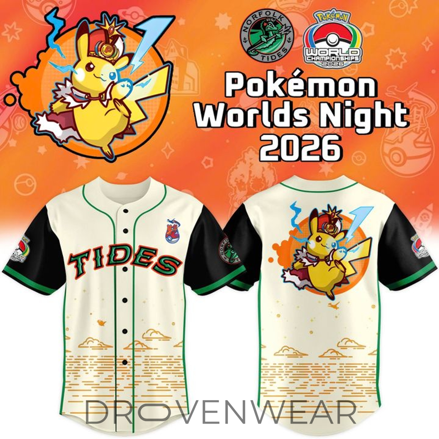 Norfolk Tides Pokémon Worlds Night 2026 Collector Jersey Norfolk Tides Pokémon Worlds Night 2026 Collector Jersey
