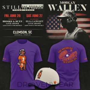 Norris Bear Morgan Wallen x Clemson Tigers TShirt by Drovenwear.com