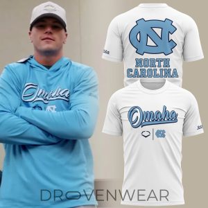 North Carolina Omaha 2026 College Baseball White Shirt by Drovenwear.com