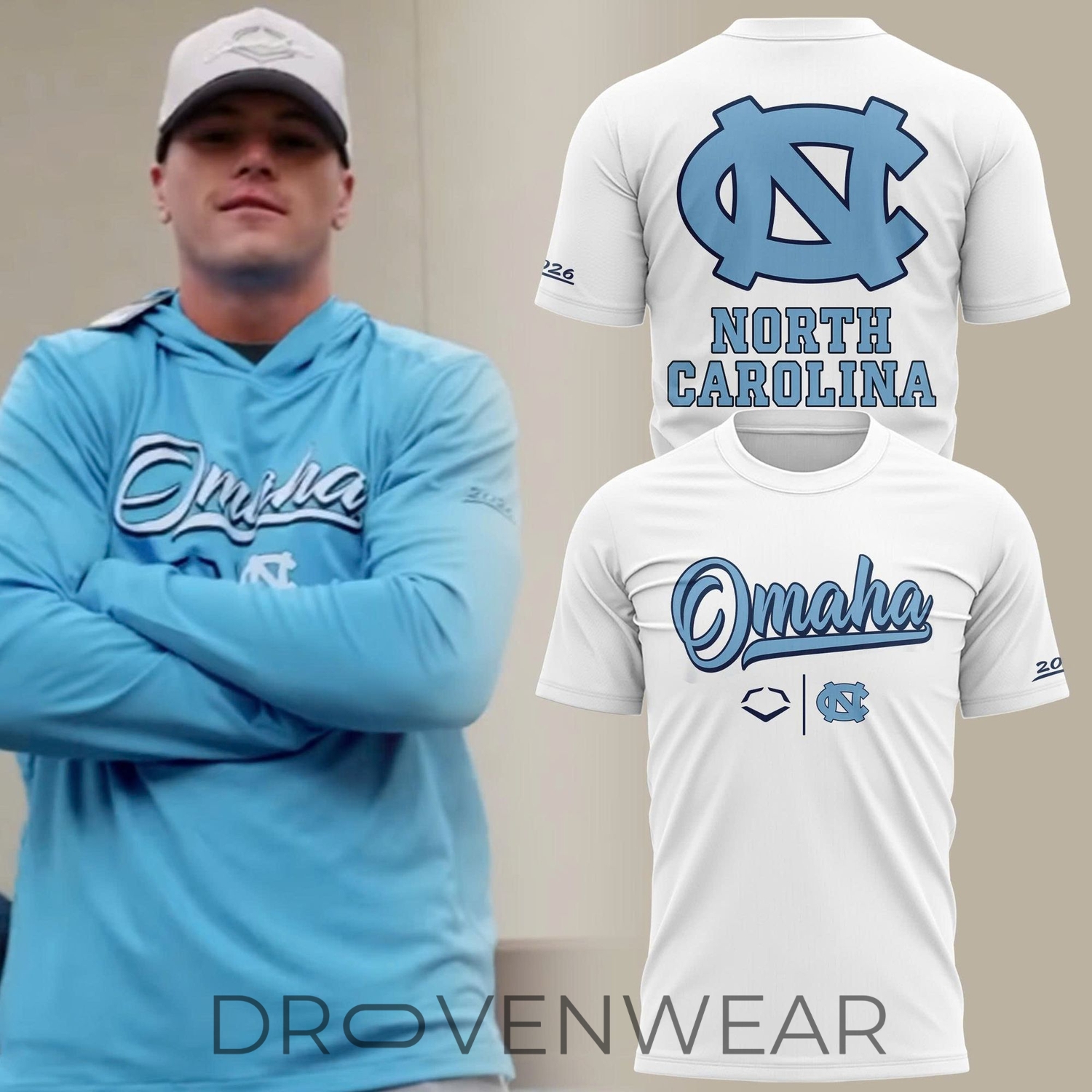 North Carolina Omaha 2026 College Baseball White Shirt North Carolina Omaha 2026 College Baseball White Shirt