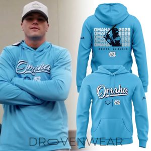 North Carolina Omaha Baseball Championship Hoodie Blue V2 by Drovenwear.com