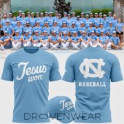 North Carolina Tar Heels JESUS WON Blue Fan Shirt 2026