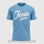 North Carolina Tar Heels JESUS WON Blue Fan Shirt 2026 - Image 2