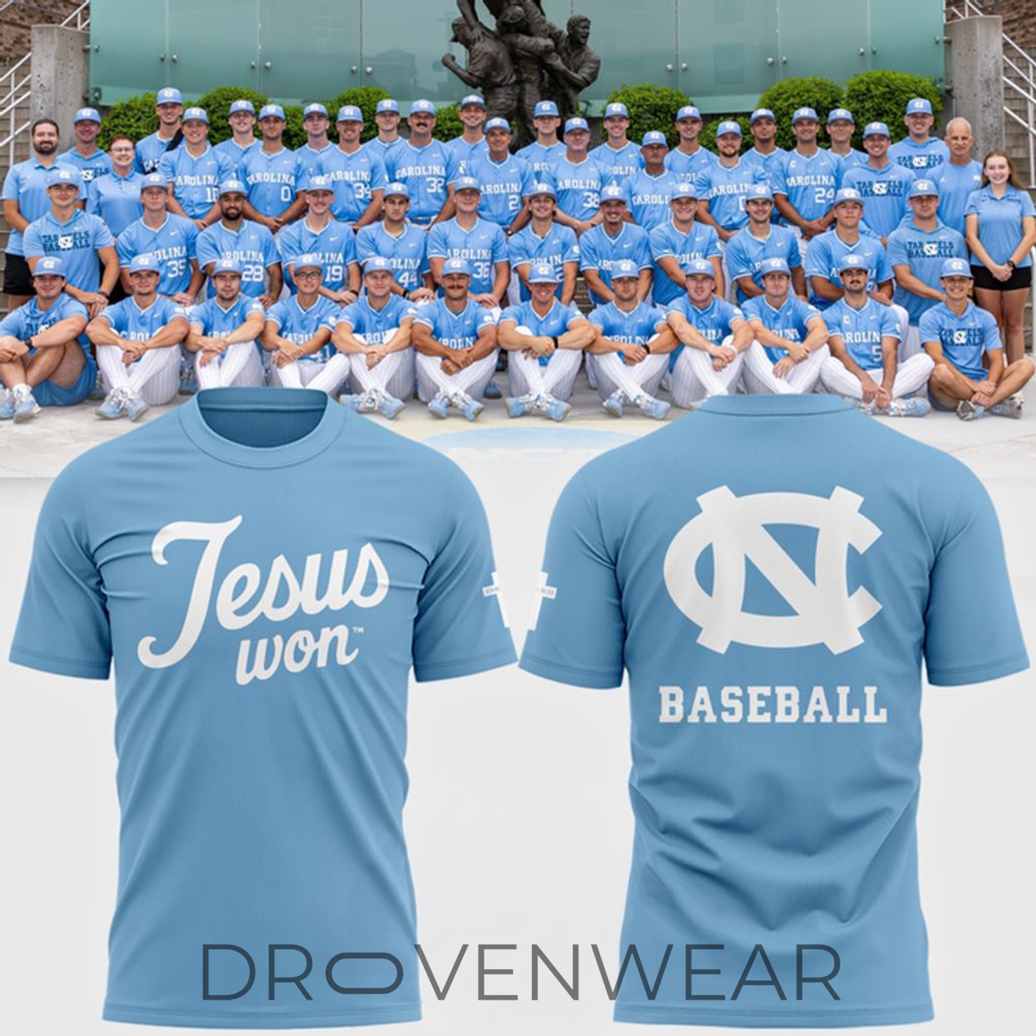 North Carolina Tar Heels Jesus Won 2026 T-Shirt North Carolina Tar Heels Jesus Won 2026 T-Shirt