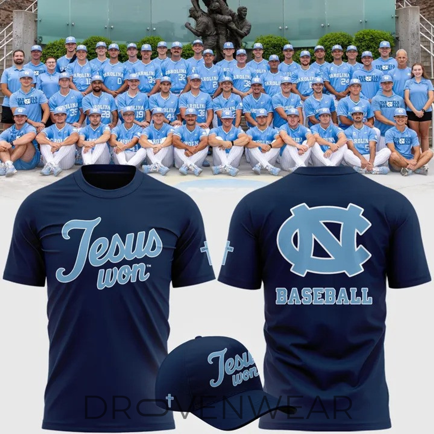 North Carolina Tar Heels Jesus Won 2026 T-Shirt North Carolina Tar Heels Jesus Won 2026 T-Shirt
