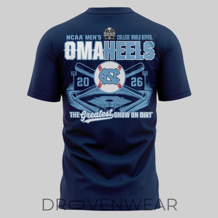 North Carolina Tar Heels Omaha Bound 2026 Baseball College World Series Shirt - Image 3