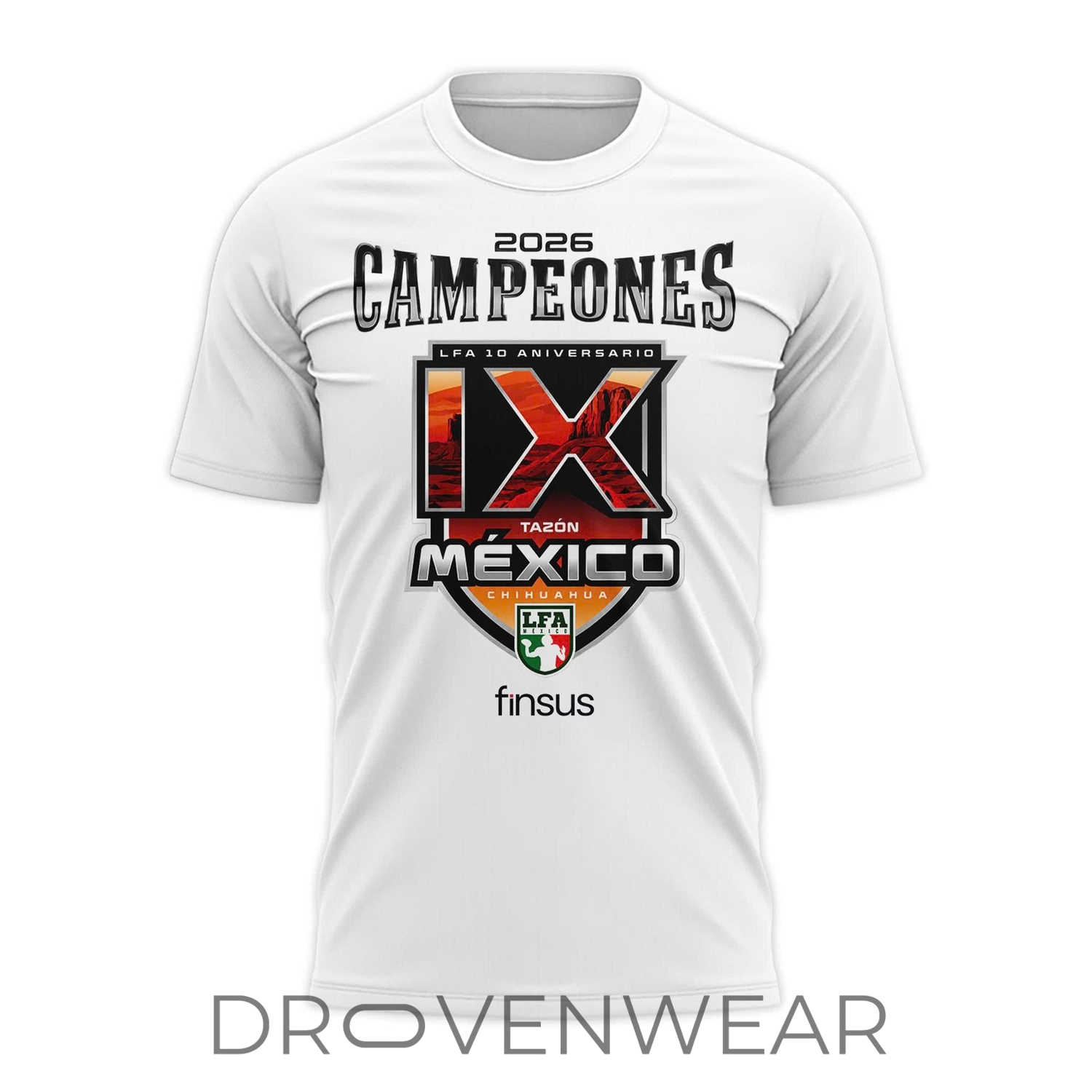 Official 2026 Tazón México IX Champion Caudillos de Chihuahua Tee Official 2026 Tazón México IX Champion Caudillos de Chihuahua Tee