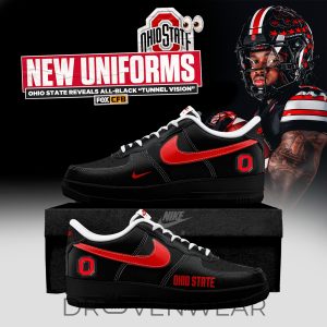 Ohio State Buckeyes Tunnel Vision AF1 Sneakers by Drovenwear.com