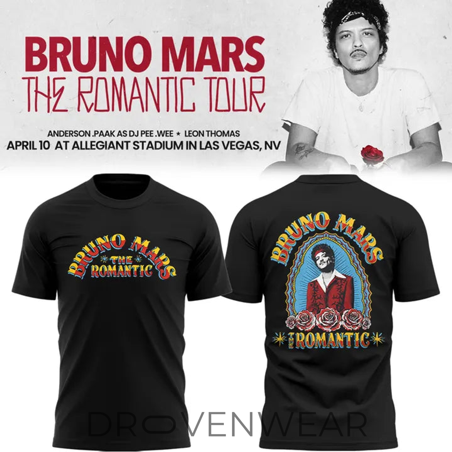 Ohio State Buckeyes x Bruno Mars Romantic Tour 2026 Shirt Ohio State Buckeyes x Bruno Mars Romantic Tour 2026 Shirt