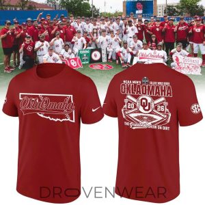 Oklahoma Sooners OKLAOMAHA 2026 College World Series TShirt by Drovenwear.com