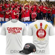 Olimpia Milano Italian Champions 2026 Black Graphic T-Shirt - Image 2