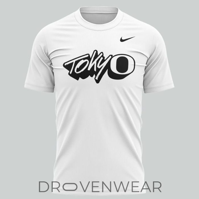 Oregon Ducks Tokyo Oregon Football Showcase 2026 Limited Edition White Shirt - Image 2