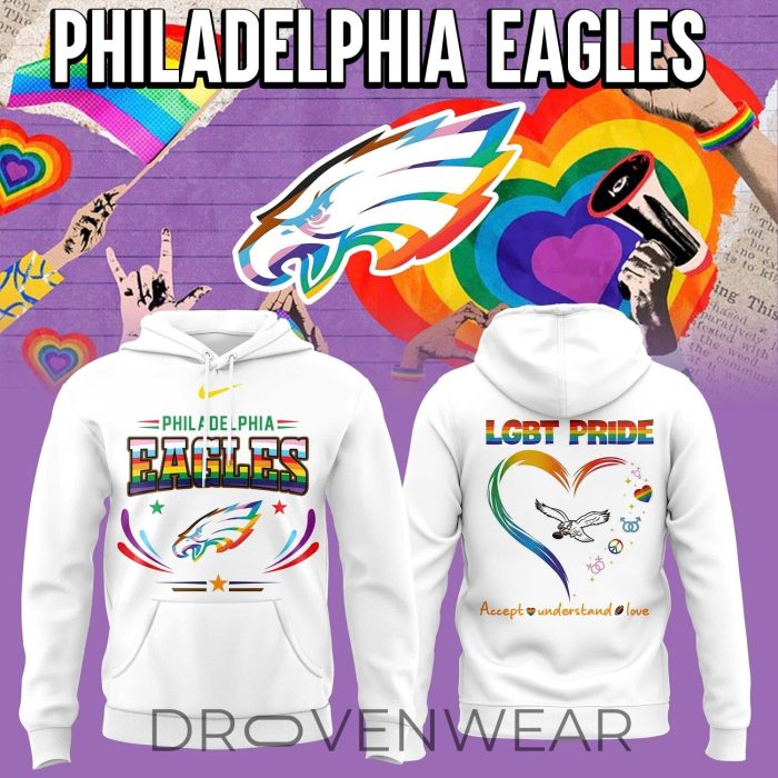 Philadelphia Eagles Pride Month 2026 Love & Acceptance Hoodie - Image 2