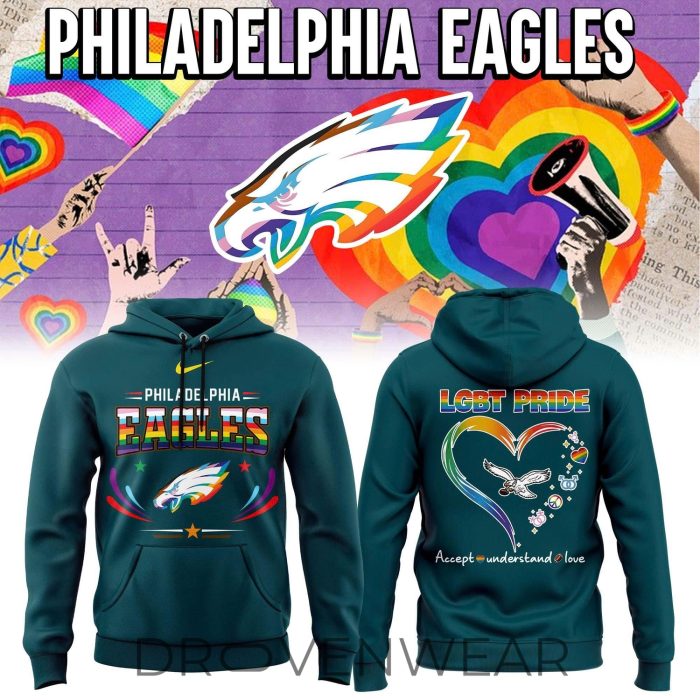 Philadelphia Eagles Pride Month 2026 Love & Acceptance Hoodie - Image 3