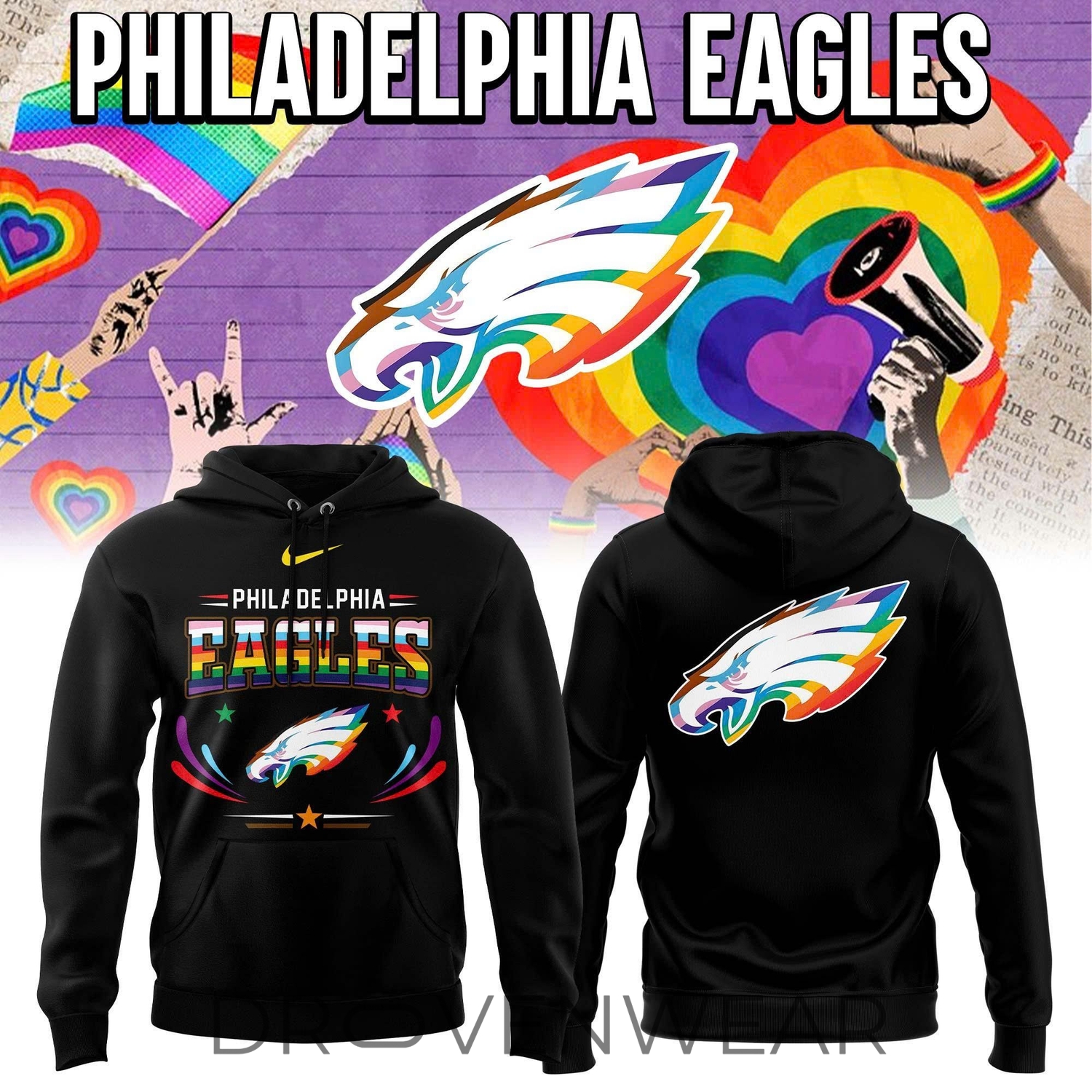 Philadelphia Eagles Pride Month 2026 Love & Acceptance Hoodie V3 Philadelphia Eagles Pride Month 2026 Love & Acceptance Hoodie V3